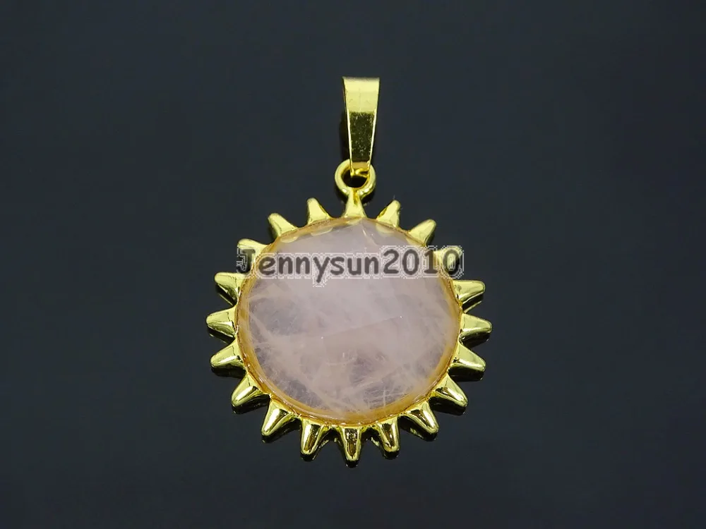 Natural Rose Qua-rtz Gems Stone Sun Reiki Chakra Healing Pendant Charm Crystal Beads Stainless Steel 10Pcs /Pack
Natural Rose Qua-rtz Gems Stone Sun Reiki Chakra Healing Pendant Charm Crystal Beads Stainless Steel 10Pcs /Pack
