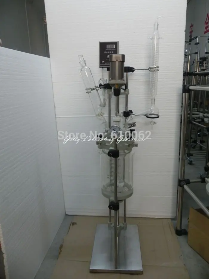 5L Explosion Proof Motor-driven Jacket Chemical Reactor, double-neck Glass Reaction Vessel (reaction equipment)
5L Explosion Proof Motor-driven Jacket Chemical Reactor, double-neck Glass Reaction Vessel (reaction equipment)