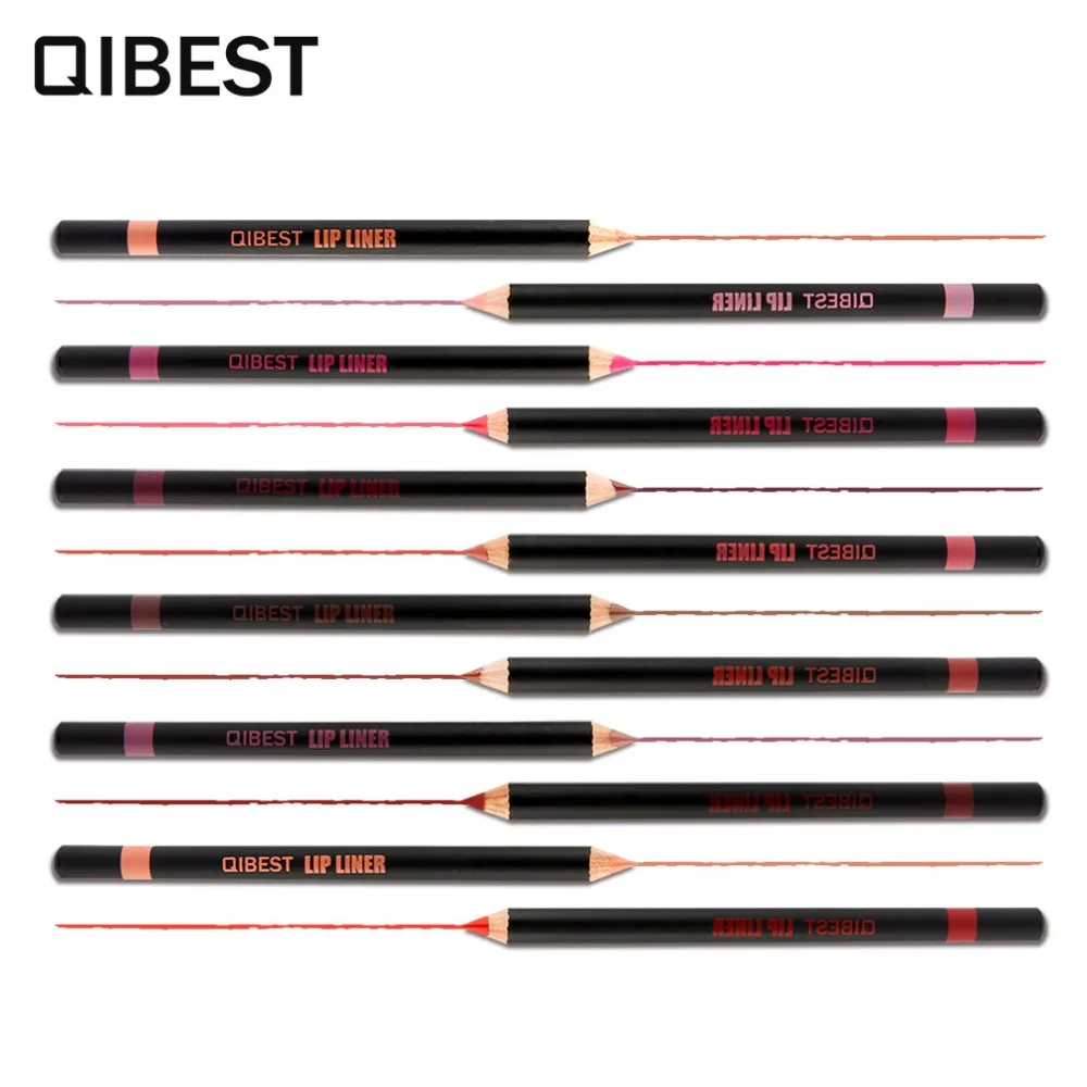 QIBEST 12 шт. с контурным карандашом для губ Губная помада Красота макияж