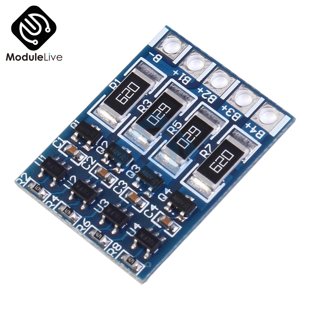 Li-ion Lipo Lithium Battery 18650 Charge Balance Protection Board 4S 4.2V 14.4V 16.8V 68mA Polymer Charging Balance Module
Li-ion Lipo Lithium Battery 18650 Charge Balance Protection Board 4S 4.2V 14.4V 16.8V 68mA Polymer Charging Balance Module