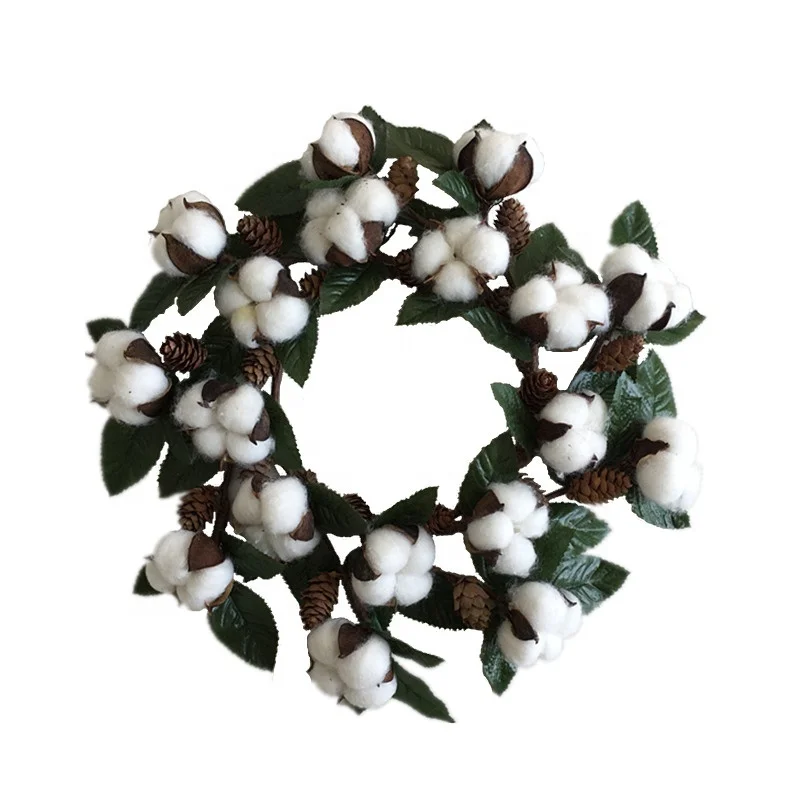 12 Inch Artificial Silk Leaves Natural Cotton Boll Pinecone Wreath Christmas Wreathes Decorations for Home
12 Inch Artificial Silk Leaves Natural Cotton Boll Pinecone Wreath Christmas Wreathes Decorations for Home