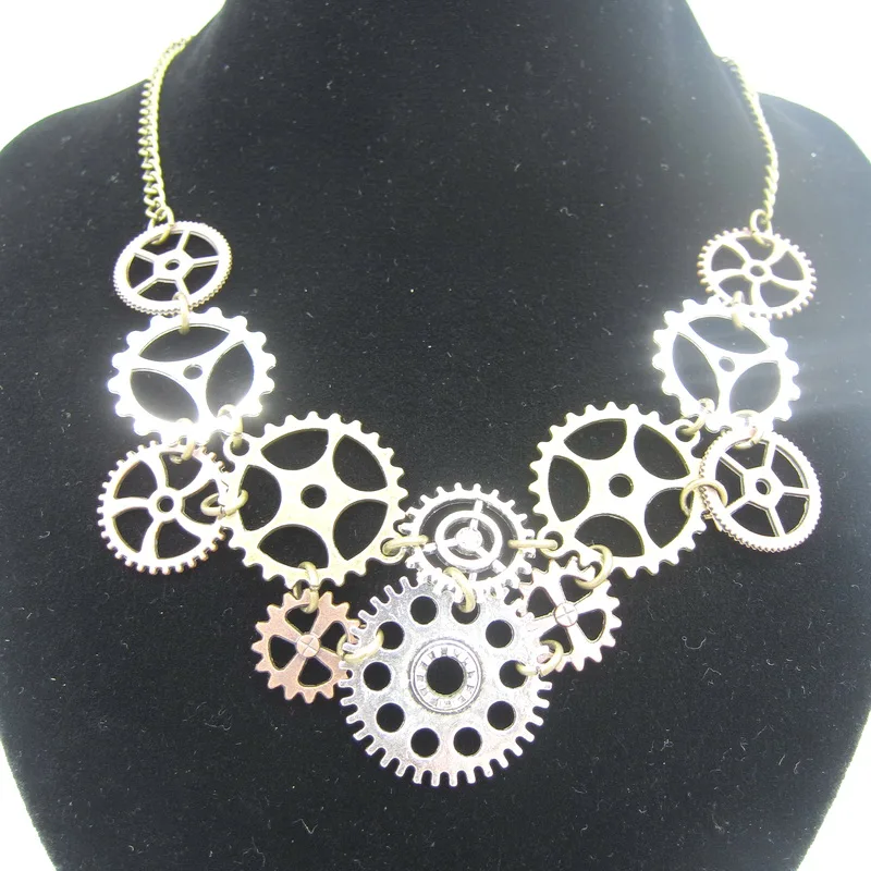 Cykopv Original Design Mixed Gears with Butterfly/Robot/Owl/Spider/Horse/Key/Wing/Lion/Crystals Vintage Women Steampunk Necklace
Cykopv Original Design Mixed Gears with Butterfly/Robot/Owl/Spider/Horse/Key/Wing/Lion/Crystals Vintage Women Steampunk Necklace