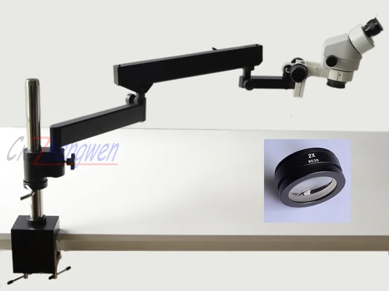 Бинокулярный микроскоп FYSCOPE 7X-90X с шарнирным рычагом и фиксатором зумом WF10X20 SZM2.0X
