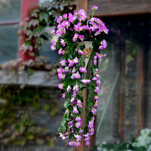 INDIGO- Wholesale 50pcs Vine Hanging Decor Flower Spring Artificial Wall Wedding Garden Party Cafe Outdoor Fedex Free Shipping
INDIGO- Wholesale 50pcs Vine Hanging Decor Flower Spring Artificial Wall Wedding Garden Party Cafe Outdoor Fedex Free Shipping