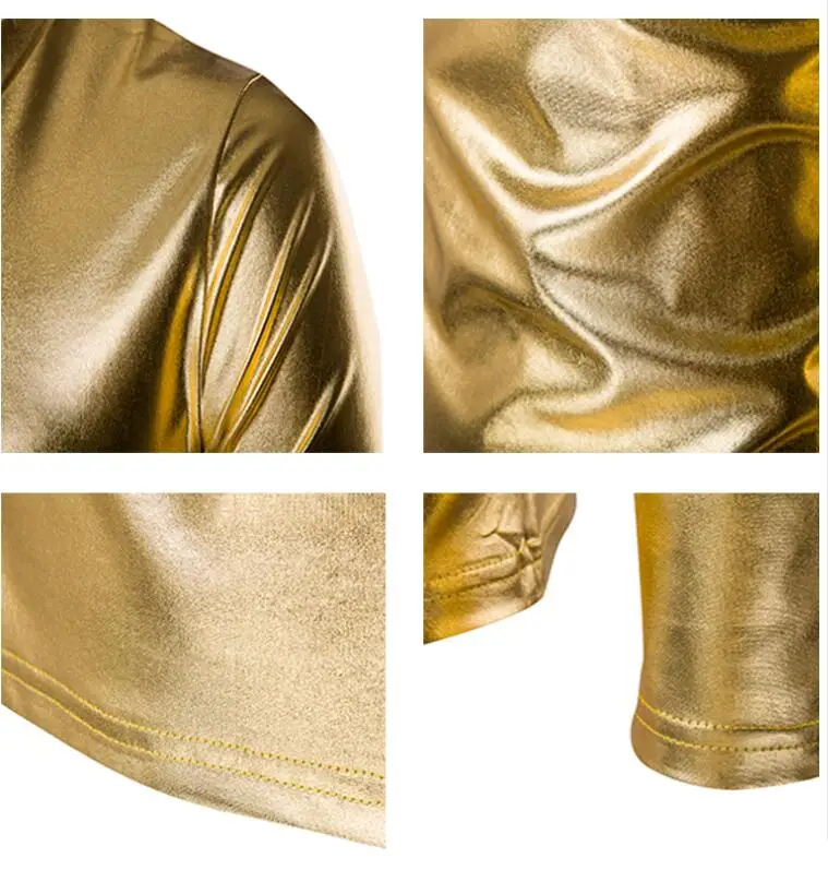 fashion slim sexy shirt men Punk gold silver glossy gold V-neck long sleeves shirt camisa masculina teenage shirts mens shirt
fashion slim sexy shirt men Punk gold silver glossy gold V-neck long sleeves shirt camisa masculina teenage shirts mens shirt