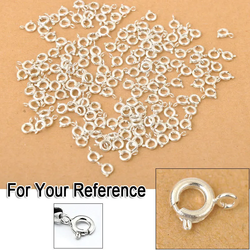 Fast Shipping 100PCS Wholesale Making Jewelry Findings 925 Sterling Silver Trigger Ring Clasps For Necklace Bracelet Connector
Fast Shipping 100PCS Wholesale Making Jewelry Findings 925 Sterling Silver Trigger Ring Clasps For Necklace Bracelet Connector