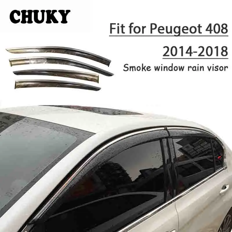 Chuky 4pcs ABS Car Styling Window Sun Visors Awnings Shelters Rain Shield For Peugeot 408 2014 2015 2016 2017 2018 Accessories
Chuky 4pcs ABS Car Styling Window Sun Visors Awnings Shelters Rain Shield For Peugeot 408 2014 2015 2016 2017 2018 Accessories