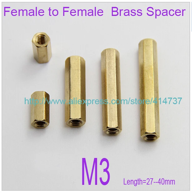 50pcs M3 Female to Female Brass Hex Standoff Spacer Pillar Isolation Column Stud for PCB Board Length 27mm--40mm
50pcs M3 Female to Female Brass Hex Standoff Spacer Pillar Isolation Column Stud for PCB Board Length 27mm--40mm