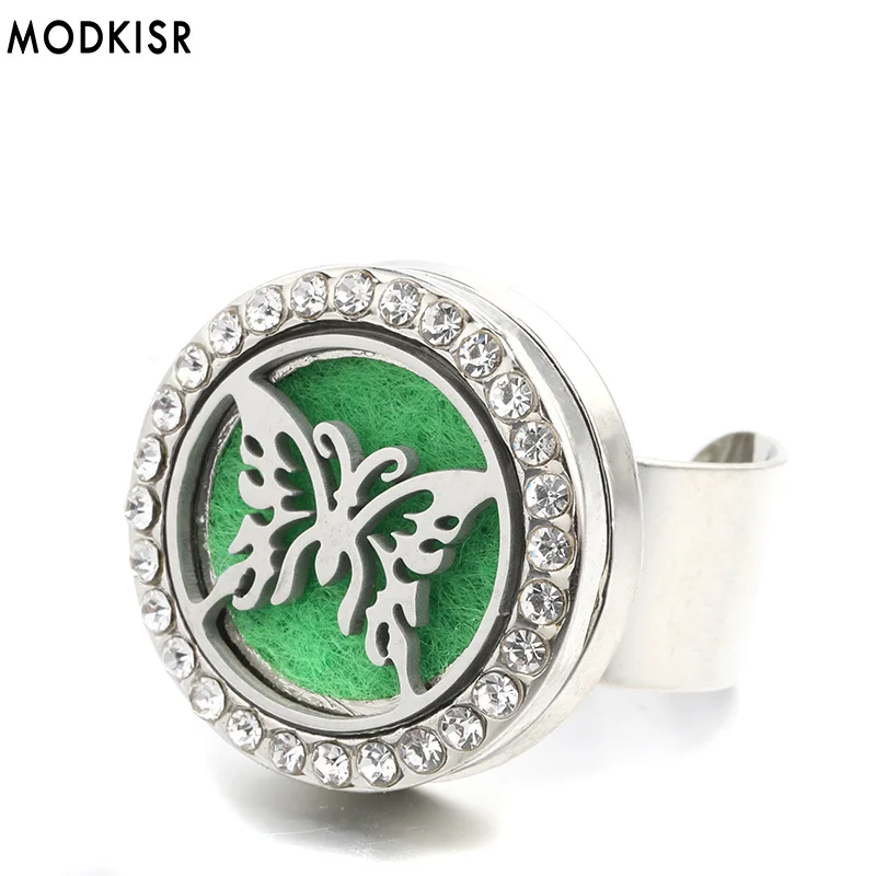 MODKISR Wholesale Stainless Steel Butterfly 25mm Wild Star Aromatherapy Essential Oil Diffuser Women Rings Jewelry Female Ring
MODKISR Wholesale Stainless Steel Butterfly 25mm Wild Star Aromatherapy Essential Oil Diffuser Women Rings Jewelry Female Ring