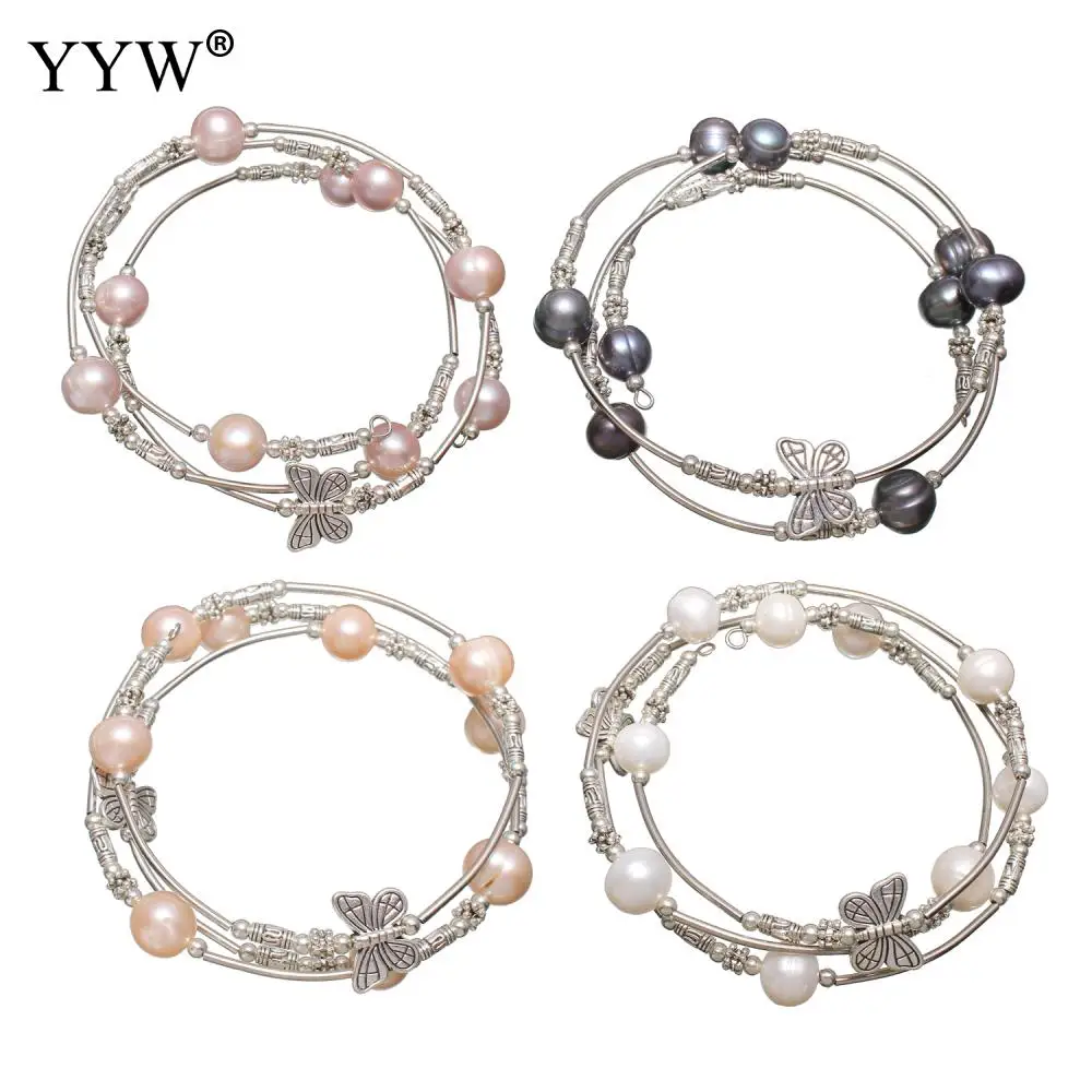 Natural Freshwater Pearl Wrap Bracelet Antique Silver Color Wristband Bracelets For Woman Butterfly Charm Statement Jewelry
Natural Freshwater Pearl Wrap Bracelet Antique Silver Color Wristband Bracelets For Woman Butterfly Charm Statement Jewelry