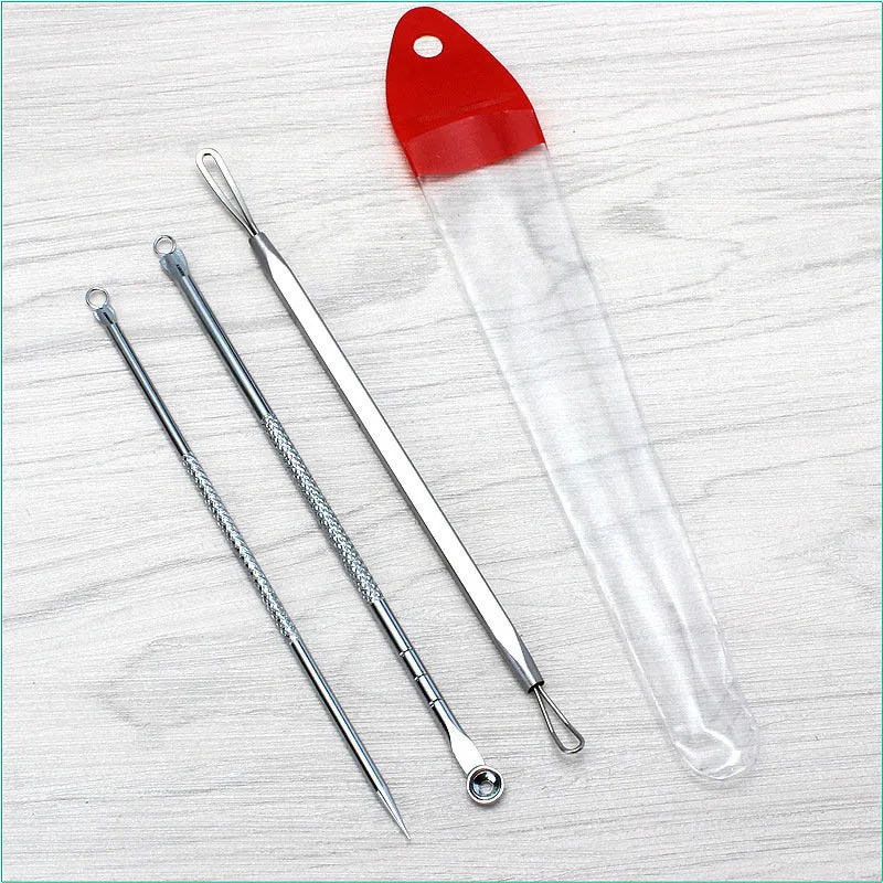 3pcs/set Blackhead Remover Acne Blackhead Vacuum Comedone Blemish Extractor Pimple Needles Removal Tool Spoon For Face
3pcs/set Blackhead Remover Acne Blackhead Vacuum Comedone Blemish Extractor Pimple Needles Removal Tool Spoon For Face