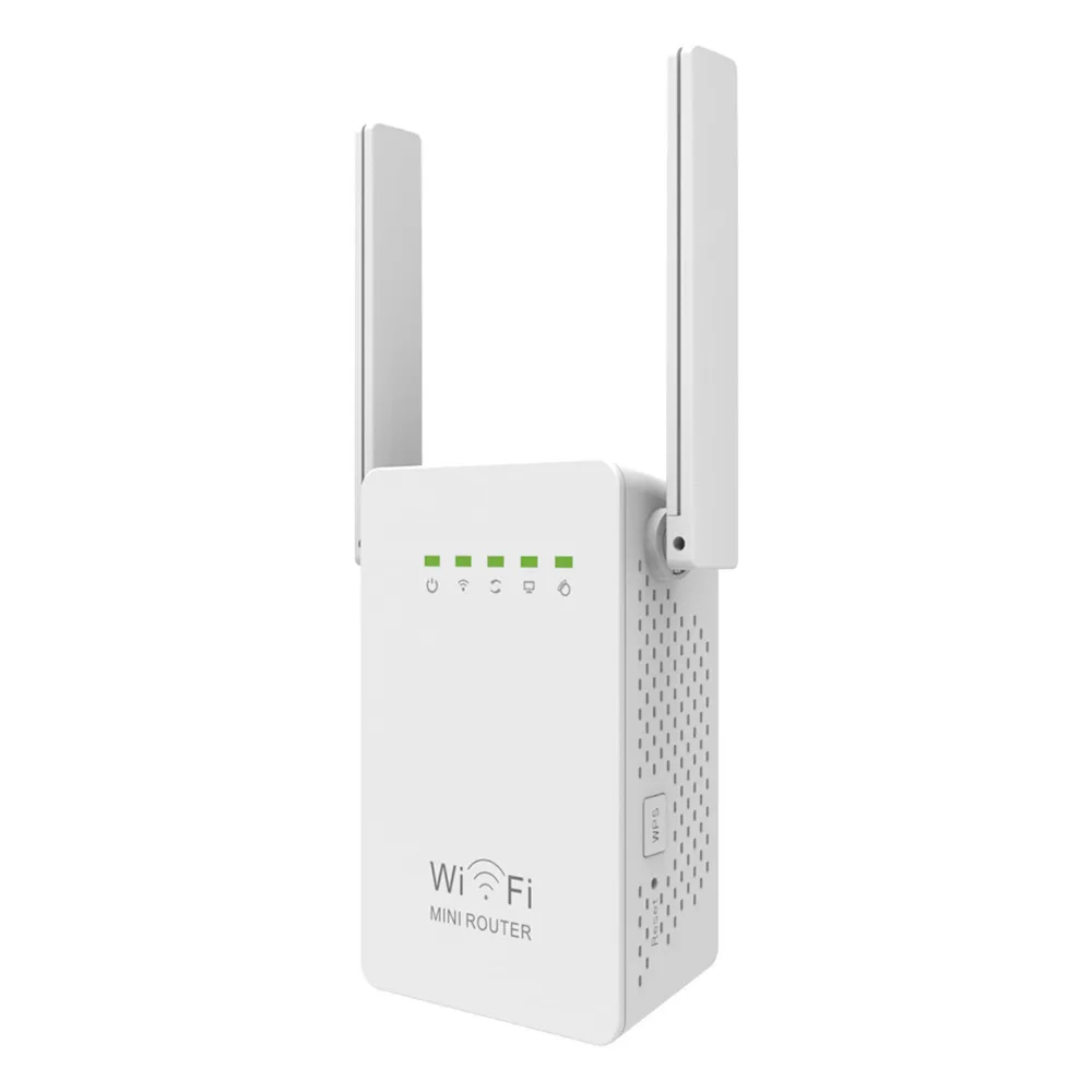 Wireless Router WIFI Repeater 300M Dual Antennas Signal Booster Range Extender Wi-fi 802.11N Network EU/US/UK/AU Wall plug
Wireless Router WIFI Repeater 300M Dual Antennas Signal Booster Range Extender Wi-fi 802.11N Network EU/US/UK/AU Wall plug
