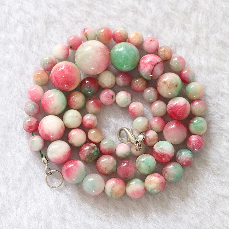 HOT Multiclor jades natural stone chalcedony 6-14mm round loose beads new handmade necklace 18"B620
HOT Multiclor jades natural stone chalcedony 6-14mm round loose beads new handmade necklace 18"B620
