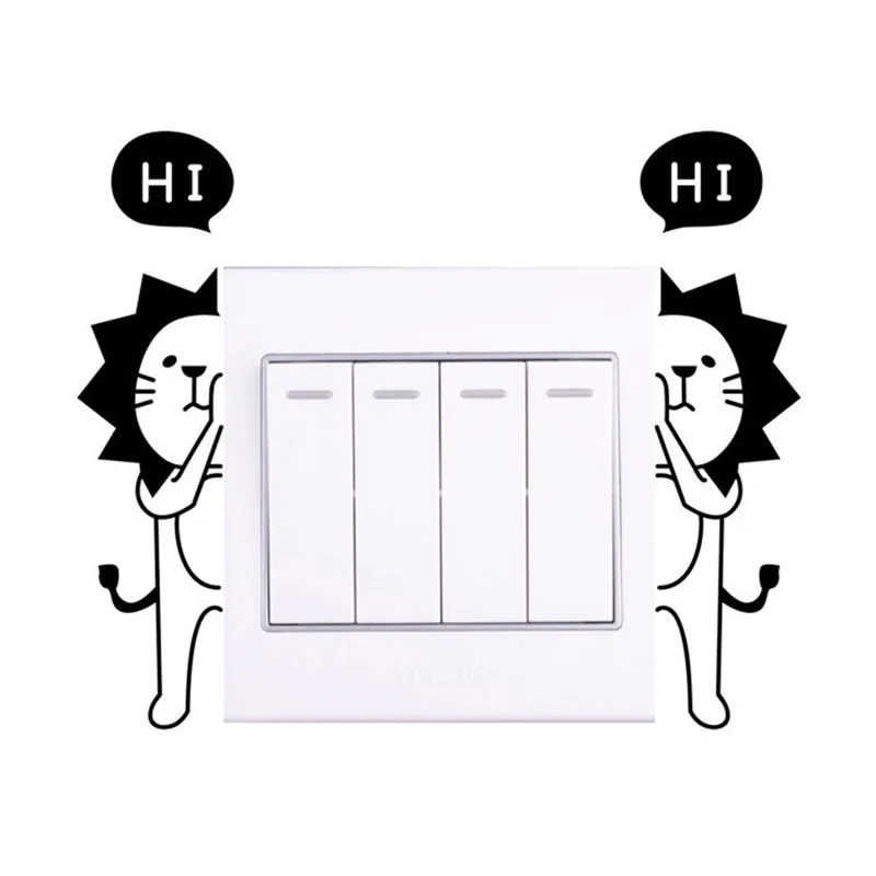 DIY Funny Cute Animals Hi Hello Switch Stickers Mouse Lion Dog Switch Decals Home Decoration Kids Room Bedroom Parlor Decoration
DIY Funny Cute Animals Hi Hello Switch Stickers Mouse Lion Dog Switch Decals Home Decoration Kids Room Bedroom Parlor Decoration