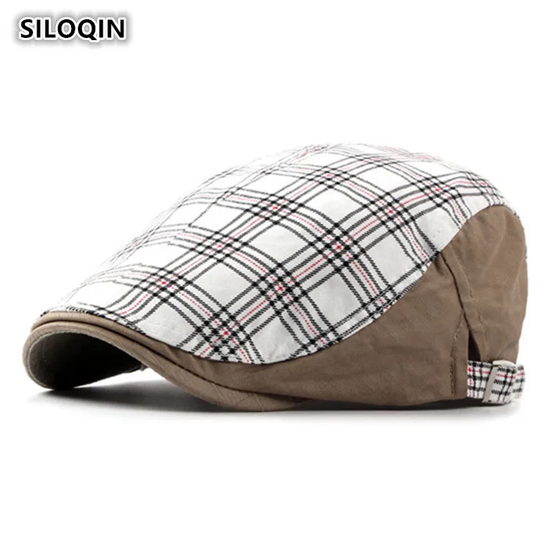 SILOQIN Adjustable Head Size Washable Cotton Berets For Men And Women Casual Large Size Thin British Plaid Forward Caps Unisex
SILOQIN Adjustable Head Size Washable Cotton Berets For Men And Women Casual Large Size Thin British Plaid Forward Caps Unisex