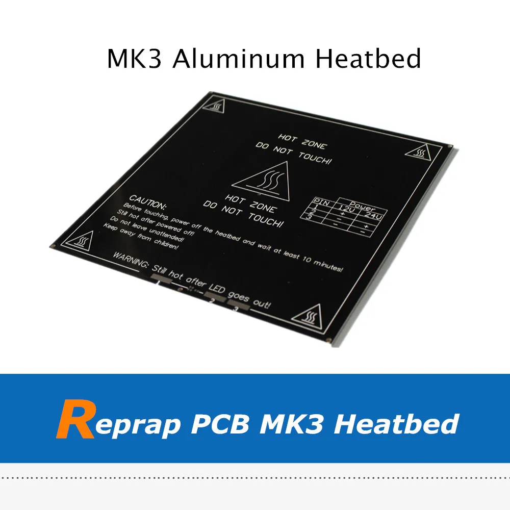 MK3 Dual Power PCB алюминиевый тепловой стол, аксессуары для 3D-принтера RepRap MK3 Hot Bed
MK3 Dual Power PCB алюминиевый тепловой стол, аксессуары для 3D-принтера RepRap MK3 Hot Bed