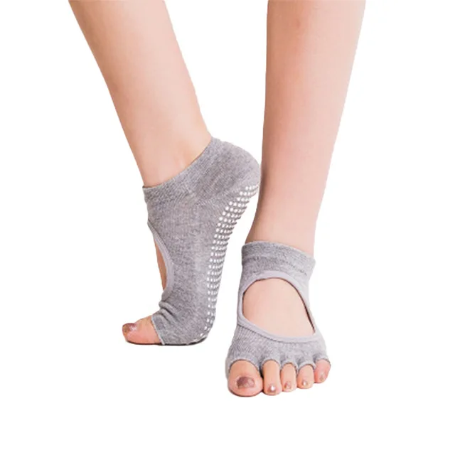 Женские Модные хлопковые носки для йоги спортивные нескользящие с пятью
