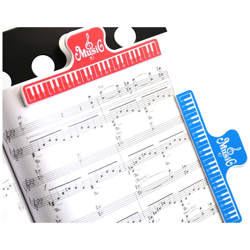 

4pcs Colorful Plastic Music Score Fixed Clips Book Paper Holder for Guitar Violin Piano Player Multifunction Spring Clips 15cm