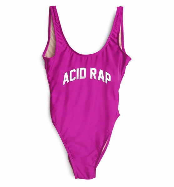 ACID RAP letter print one piece suits sexy women playsuit bodysuits bathing suit Jumpsuits Rompers beachwear swimwear
ACID RAP letter print one piece suits sexy women playsuit bodysuits bathing suit Jumpsuits Rompers beachwear swimwear