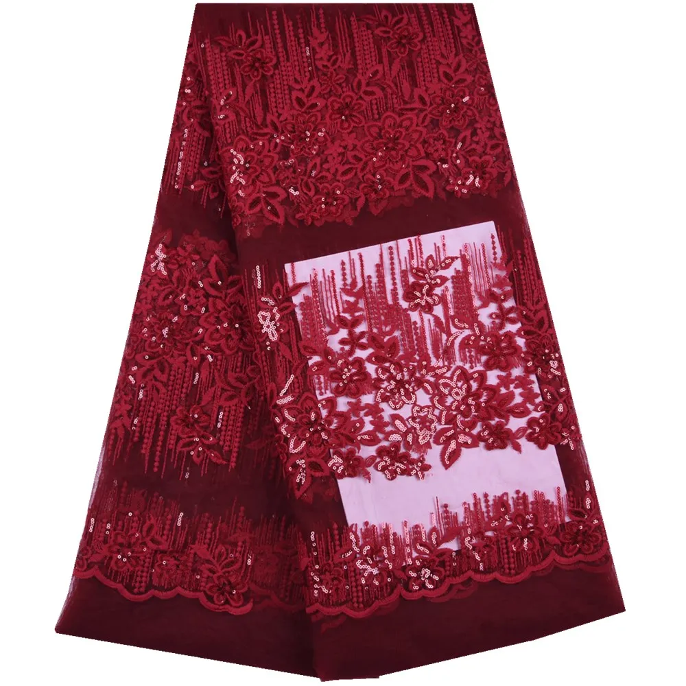 Wholesale African Lace Fabric 2019 High Quality Lace Red French Lace Fabric Embroidery Nigerian Net Sequin Lace Fabric S1613
Wholesale African Lace Fabric 2019 High Quality Lace Red French Lace Fabric Embroidery Nigerian Net Sequin Lace Fabric S1613