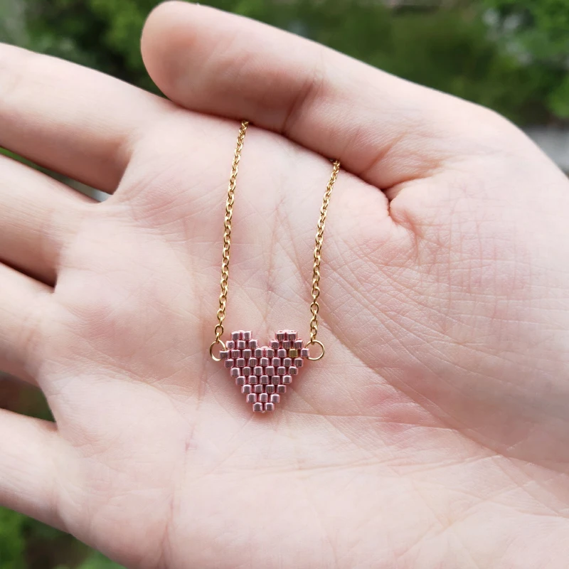 FAIRYWOO Simple Love Tiny Necklace Heart Miyuki Fashion Crystal Jewelry Woman Girlfriend Gift Rose Gold Cute Sweet Heart Choker
FAIRYWOO Simple Love Tiny Necklace Heart Miyuki Fashion Crystal Jewelry Woman Girlfriend Gift Rose Gold Cute Sweet Heart Choker