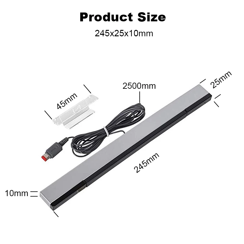 Data Frog 1Pcs Wired Infrared Singal Ray Movement Sensor Bar Receiver For Nintendo Wii/Wii U Game Console Gun Support 4 Players
Data Frog 1Pcs Wired Infrared Singal Ray Movement Sensor Bar Receiver For Nintendo Wii/Wii U Game Console Gun Support 4 Players