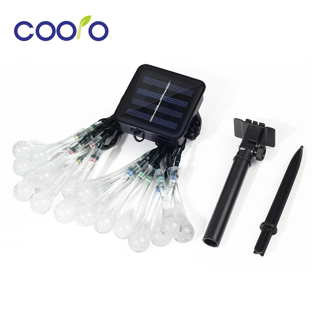 20 LED Water Drop String Lights Solar Powered Fairy Light For Wedding Christmas Party Festival Outdoor Indoor Decoration
20 LED Water Drop String Lights Solar Powered Fairy Light For Wedding Christmas Party Festival Outdoor Indoor Decoration