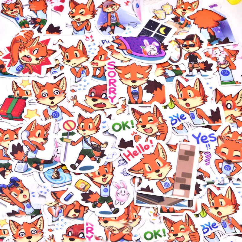 40pcs Cute Cartoon Animal foxs stickers for Car Styling Bike Motorcycle Phone book Travel Luggage toy Funny Sticker Bomb Decals
40pcs Cute Cartoon Animal foxs stickers for Car Styling Bike Motorcycle Phone book Travel Luggage toy Funny Sticker Bomb Decals