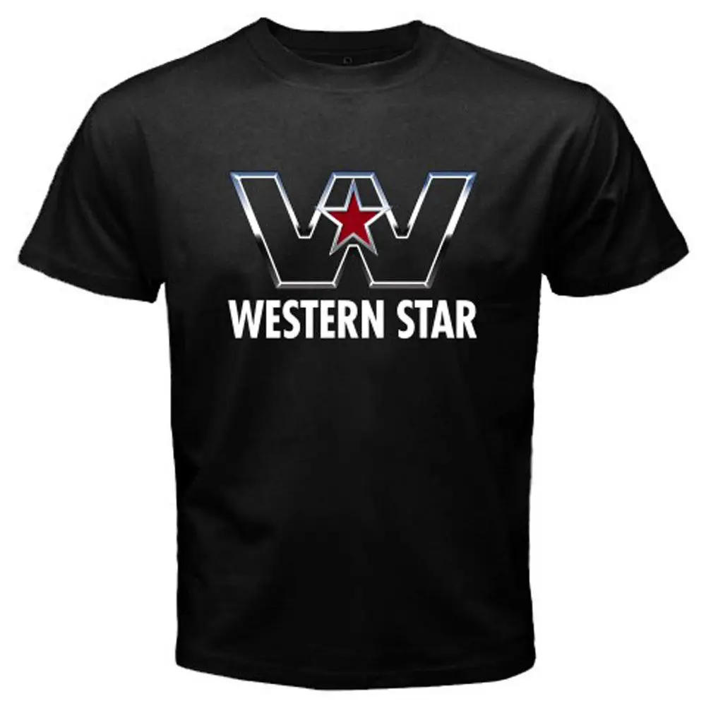 Новый грузовиков WESTERN STAR логотип Для мужчин черный футболка Размеры размеры S M L XL