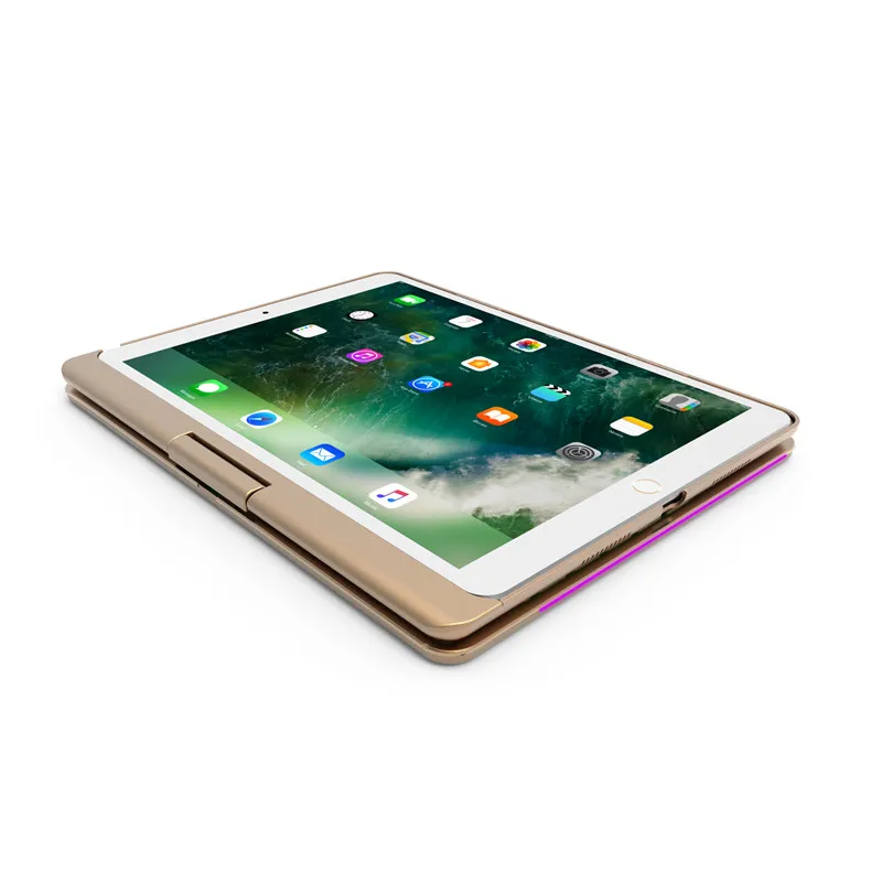 Роскошный чехол для iPad 9 7 'ƍ цветов с подсветкой беспроводная bluetooth клавиатура