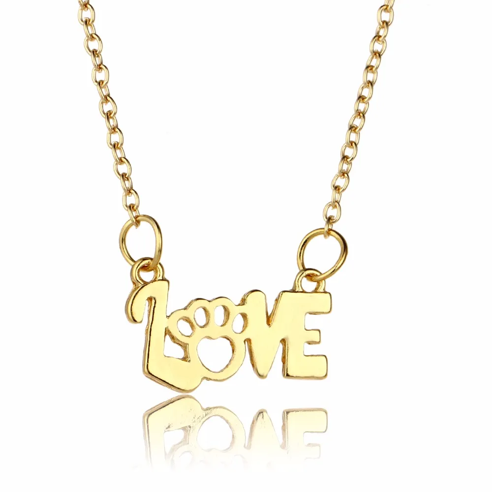 24PC/Lot Love Dog Paw Claw Footprint Heart Pendant Chain Necklace Puppy Pet Animal Lovers Necklaces Women Friends Jewelry Gifts
24PC/Lot Love Dog Paw Claw Footprint Heart Pendant Chain Necklace Puppy Pet Animal Lovers Necklaces Women Friends Jewelry Gifts