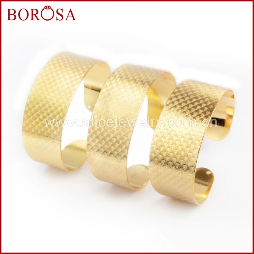 Borosa золотистого цвета, медные холостые настройки браслета с декоративным рисунком зерна, плоские манжеты, браслет PJ028
Borosa золотистого цвета, медные холостые настройки браслета с декоративным рисунком зерна, плоские манжеты, браслет PJ028