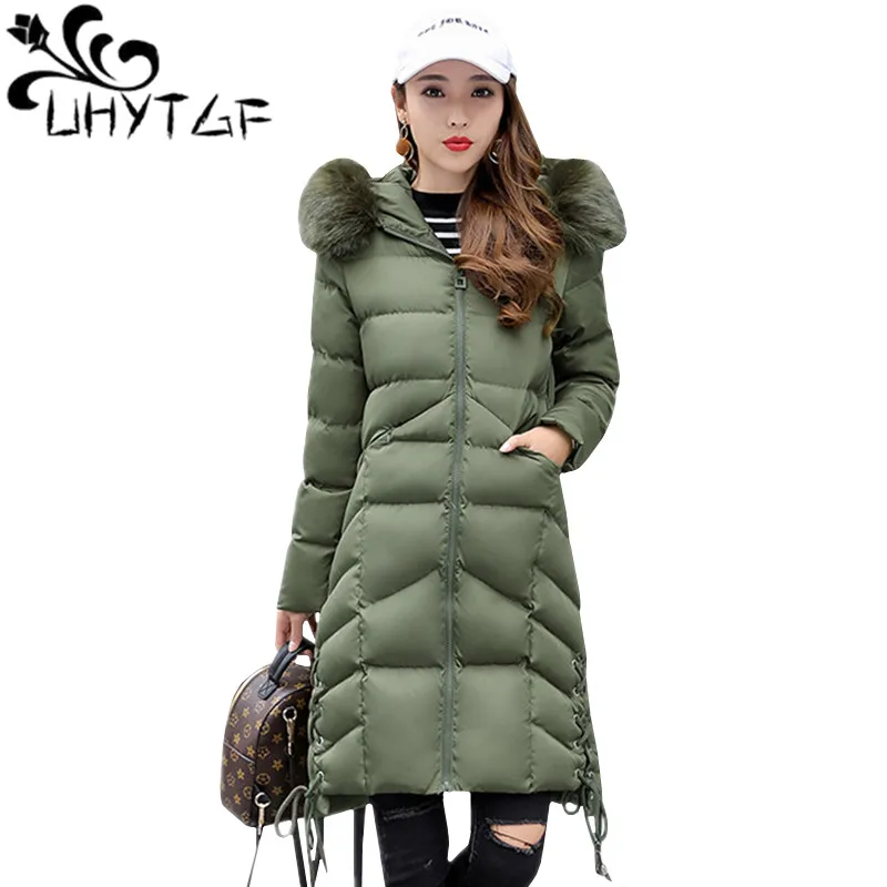 UHYTGF Winter Women Hooded Coat Fur Collar Thicken Plus size Warm Long Jacket Coat Girls Slim Big Fur Coat Jacket Down Parka 120
UHYTGF Winter Women Hooded Coat Fur Collar Thicken Plus size Warm Long Jacket Coat Girls Slim Big Fur Coat Jacket Down Parka 120