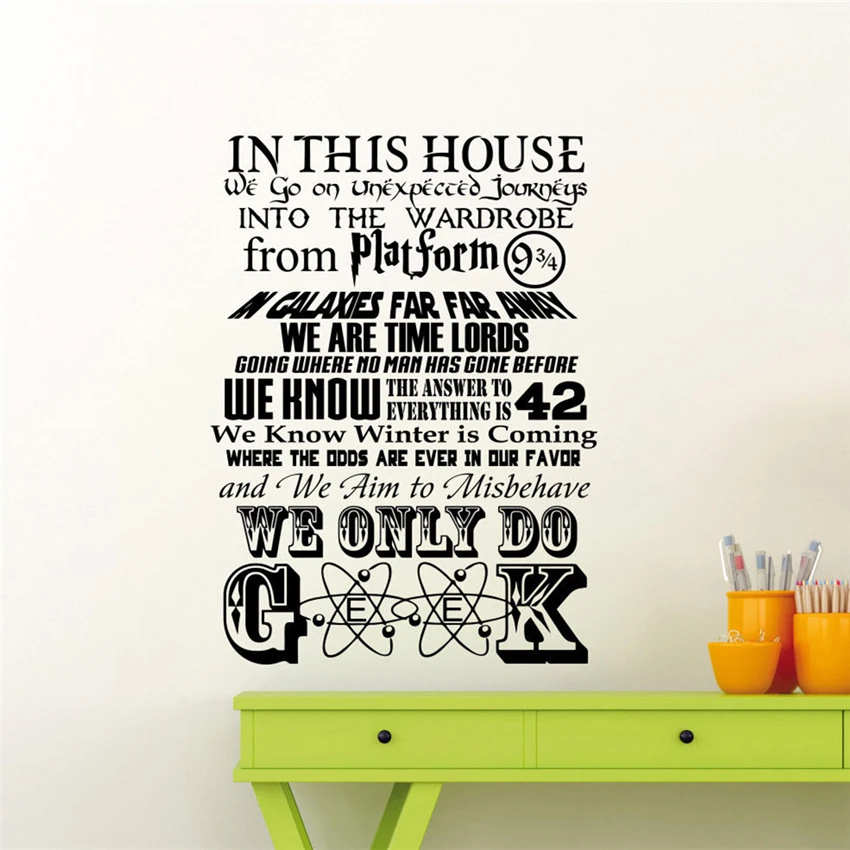 In This House We Do Geek Wall Decal Vinyl Sticker Decor Quote Art Decor Home Decor Wall Decor living Wall Sticker D506
In This House We Do Geek Wall Decal Vinyl Sticker Decor Quote Art Decor Home Decor Wall Decor living Wall Sticker D506