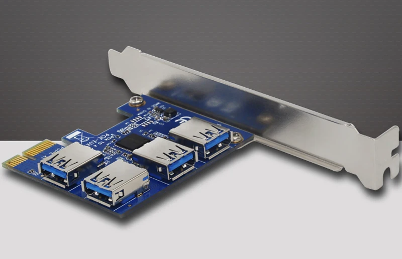 Переходная карта SP PCI-E на USB, преобразователь с 1 на 4 порта USB3.0, адаптер PCIe X1 на 4 порта USB 3,0, карта майнинга
Переходная карта SP PCI-E на USB, преобразователь с 1 на 4 порта USB3.0, адаптер PCIe X1 на 4 порта USB 3,0, карта майнинга
