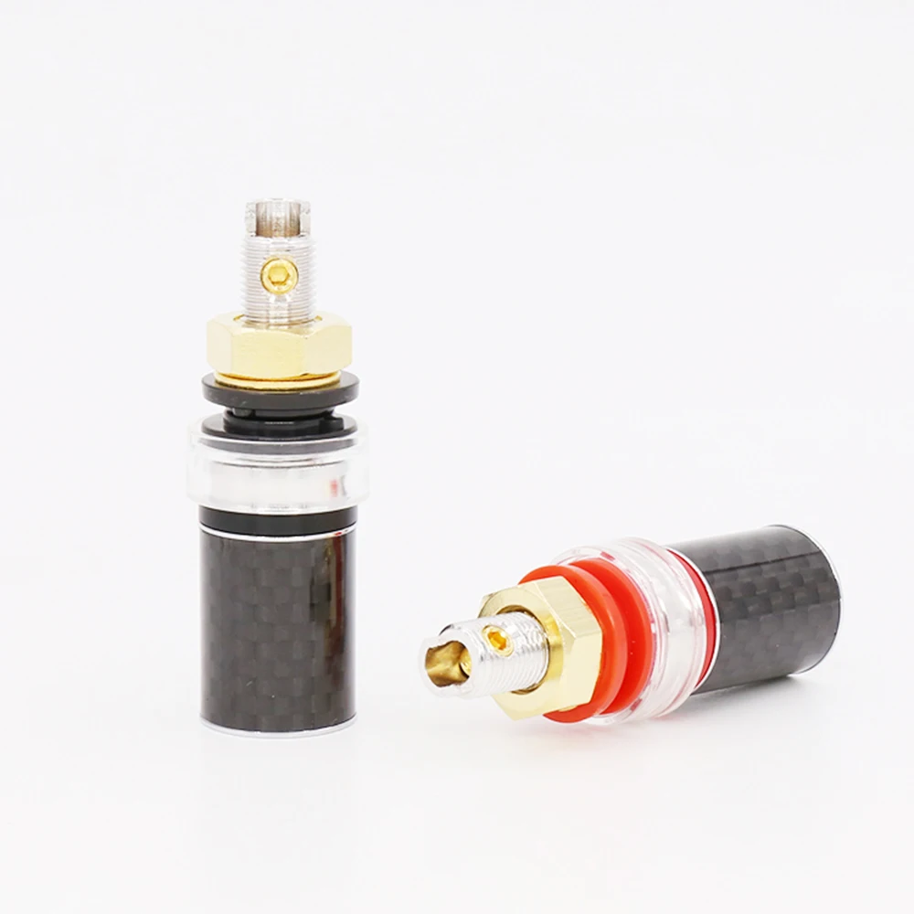 Viborg BP604R 99.98% copper Rhodium Plated Carbon Fiber audio Speaker Terminal Binding Post
Viborg BP604R 99.98% copper Rhodium Plated Carbon Fiber audio Speaker Terminal Binding Post