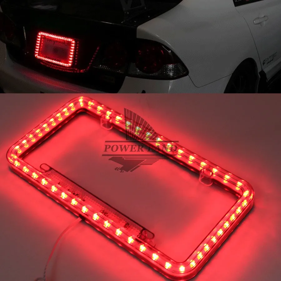 1set Red Light 54LEDS Illuminated 12V DC Acrylic U.S. Standard Car Truck License Plate Frame Flashing Light Universal Fit
1set Red Light 54LEDS Illuminated 12V DC Acrylic U.S. Standard Car Truck License Plate Frame Flashing Light Universal Fit
