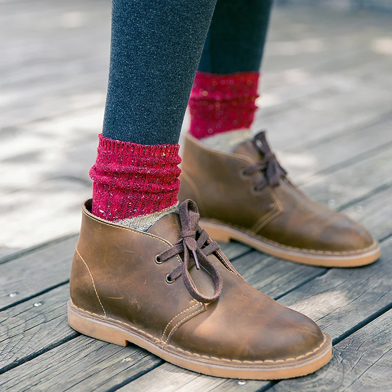 Winter Women Retro Patchwork Knitted Socks Japanese Vintage Female Nep Yarn Cotton Sock
Winter Women Retro Patchwork Knitted Socks Japanese Vintage Female Nep Yarn Cotton Sock