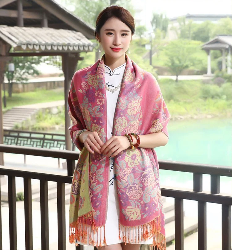 Hot Pink Pashmina 100% Warm Cashmere Women's Scarves Paisley flower style Stole Shawl Wrap Autumn winter spring Scarf for lady
Hot Pink Pashmina 100% Warm Cashmere Women's Scarves Paisley flower style Stole Shawl Wrap Autumn winter spring Scarf for lady