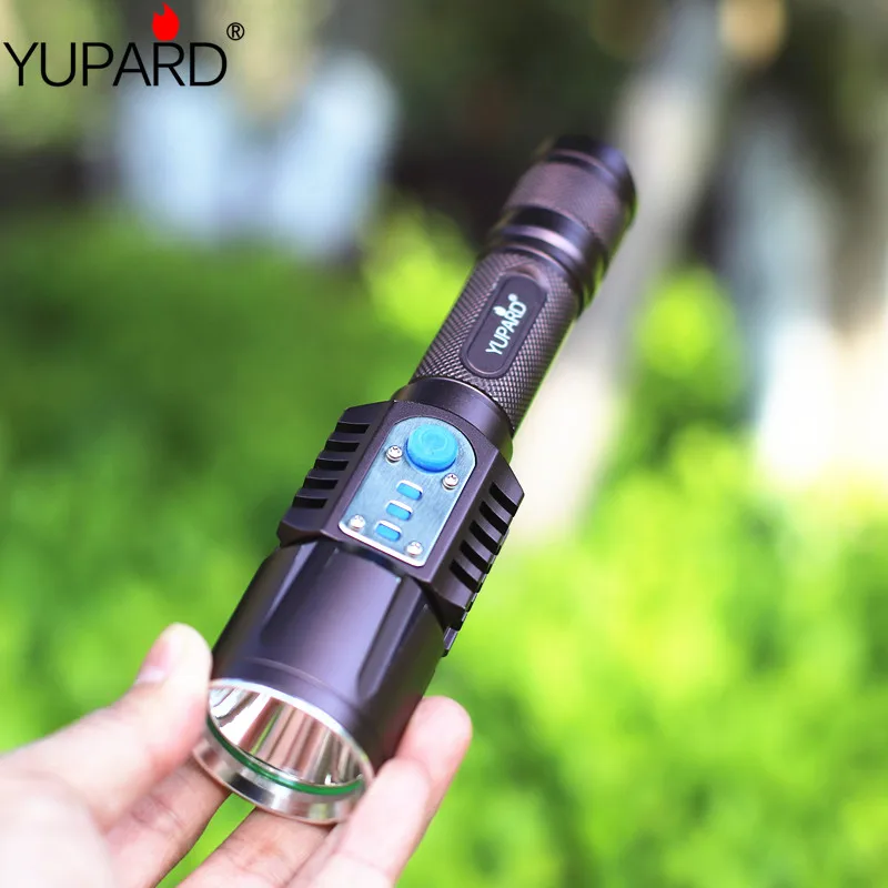 Фонарик YUPARD XM L2 T6 светодиодный для кемпинга с usb зарядкой 2*2200 мАч|yupard xm-l2|yupard xm-l2