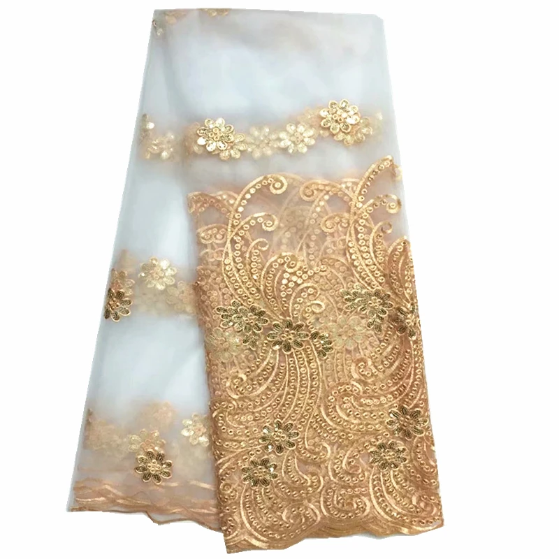 white african lace fabric 2018 high quality lace gold sequin lace fabric for wedding hot selling french net fabric 5yards
white african lace fabric 2018 high quality lace gold sequin lace fabric for wedding hot selling french net fabric 5yards