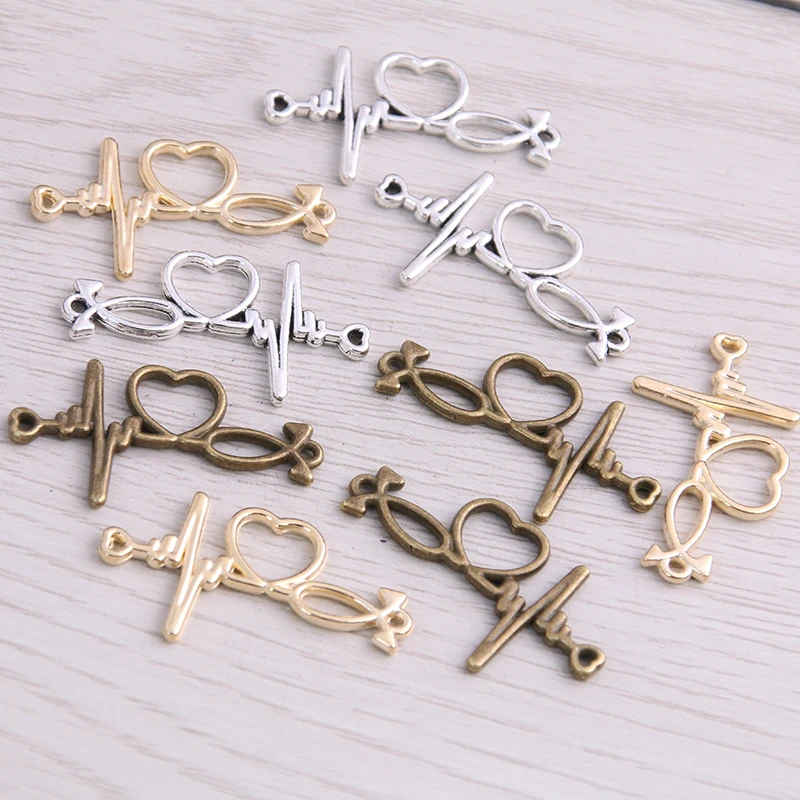 SWEET BELL 10pcs 18*33mm Three Color Love Charms Heartbeat Connector Jewelry Making DIY Handmade Craft DIY
SWEET BELL 10pcs 18*33mm Three Color Love Charms Heartbeat Connector Jewelry Making DIY Handmade Craft DIY