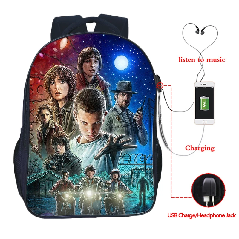 Рюкзак Stanger Things с USB-зарядкой для мужчин и женщин, модные сумки для мальчиков и девочек, с USB-зарядкой для подростков
Рюкзак Stanger Things с USB-зарядкой для мужчин и женщин, модные сумки для мальчиков и девочек, с USB-зарядкой для подростков
