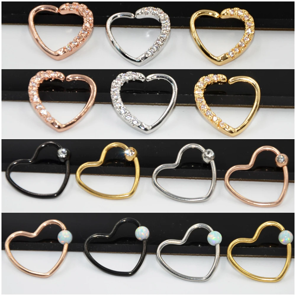 1 Piece Surgical Steel Brass Opal Gem Daith Heart Round Bendable Ear Tragus Cartilage Earring Ear Studs Piercing Jewelry 16G 18G
1 Piece Surgical Steel Brass Opal Gem Daith Heart Round Bendable Ear Tragus Cartilage Earring Ear Studs Piercing Jewelry 16G 18G