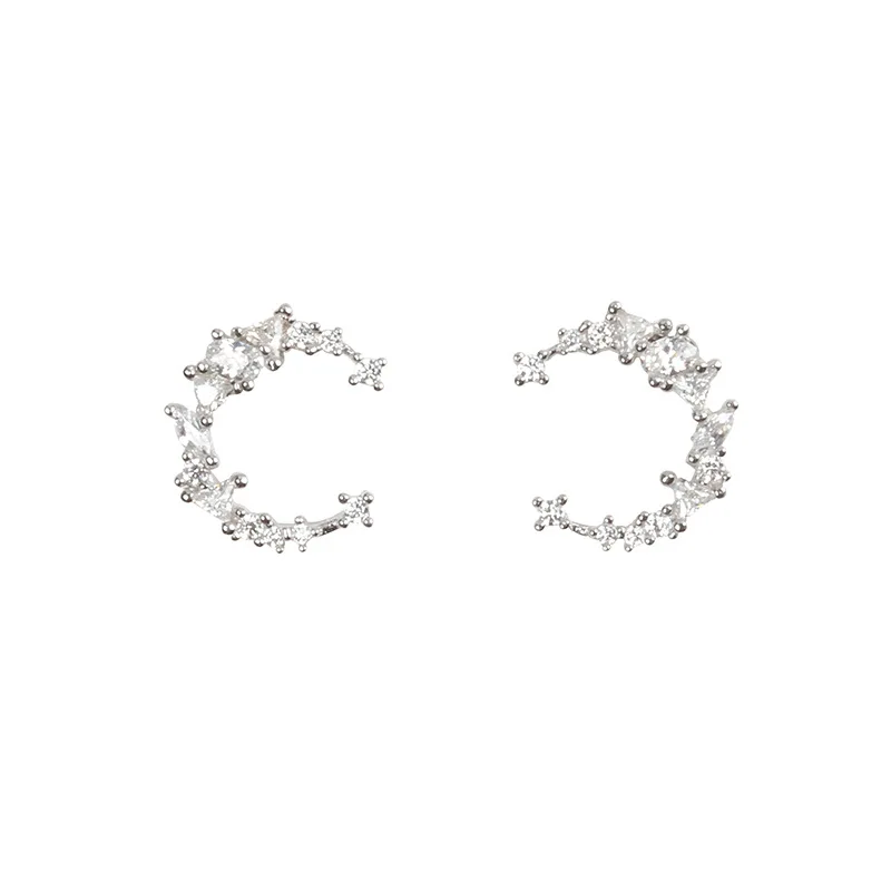 Luxury Colorful Real Jewelry Moon With Cubic Zircon Stone Earrings Fashion Women Favorites
Luxury Colorful Real Jewelry Moon With Cubic Zircon Stone Earrings Fashion Women Favorites