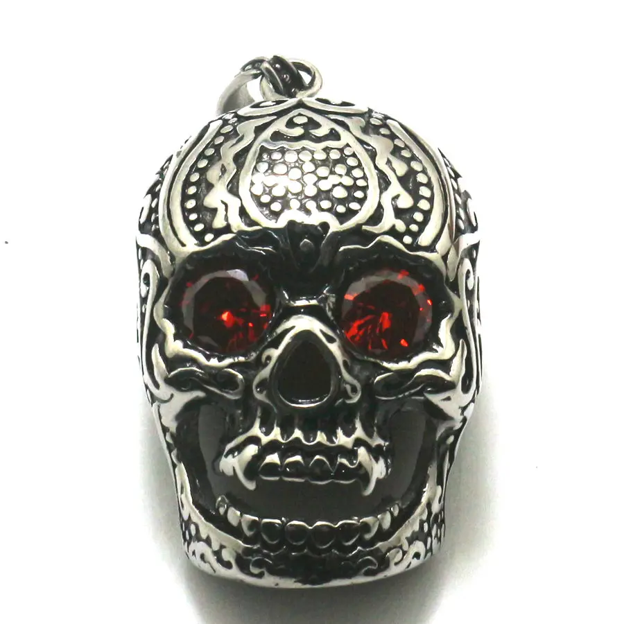 Men Boy 316L Stainless Steel Cool Red Black Stone Eye Punk Gothic Skull Newest Pendant
Men Boy 316L Stainless Steel Cool Red Black Stone Eye Punk Gothic Skull Newest Pendant