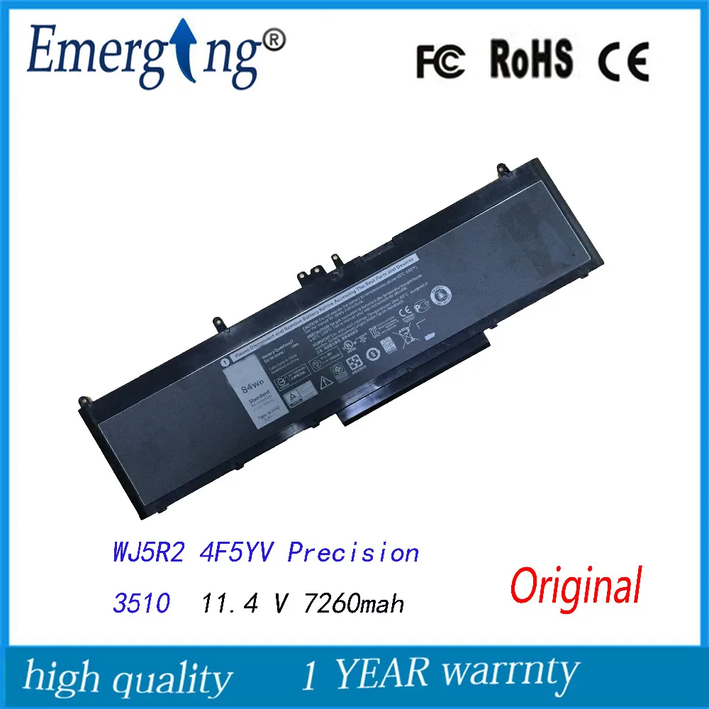 Оригинальный аккумулятор для ноутбука Dell Precision 11,4, 7260 в, 3510 мАч, WJ5R2 4F5YV
Оригинальный аккумулятор для ноутбука Dell Precision 11,4, 7260 в, 3510 мАч, WJ5R2 4F5YV