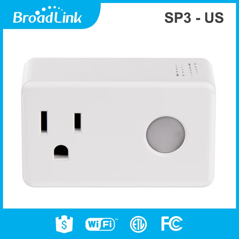 ETL FCC approved BroadLink SP3-US Wifi smart Socket with Energy Monitor works with Alexa and Google Home, IFTTT
ETL FCC approved BroadLink SP3-US Wifi smart Socket with Energy Monitor works with Alexa and Google Home, IFTTT