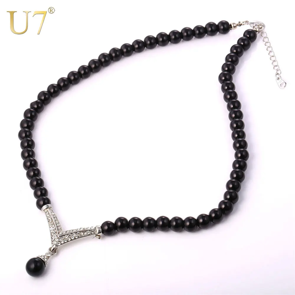 U7 Choker Necklace Black Simulated Pearl Bead Jewelry Necklaces For Women Gift Fashion N506
U7 Choker Necklace Black Simulated Pearl Bead Jewelry Necklaces For Women Gift Fashion N506