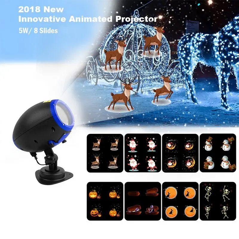 RC LED Projector Light Novelty Luminous Toy with 8 Film Cards Halloween Christmas Animation Patterns Night Light Festival Light
RC LED Projector Light Novelty Luminous Toy with 8 Film Cards Halloween Christmas Animation Patterns Night Light Festival Light